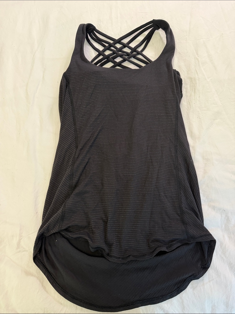 lululemon athletica Black Crisscross Back Tank